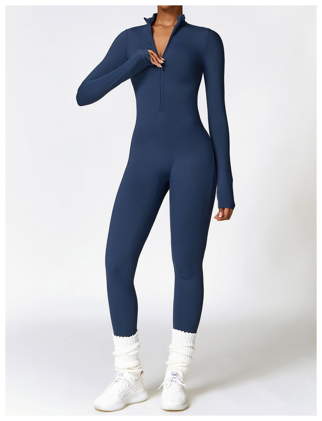 SculptWarm Fleece-Lined Winter Yoga Jumpsuit