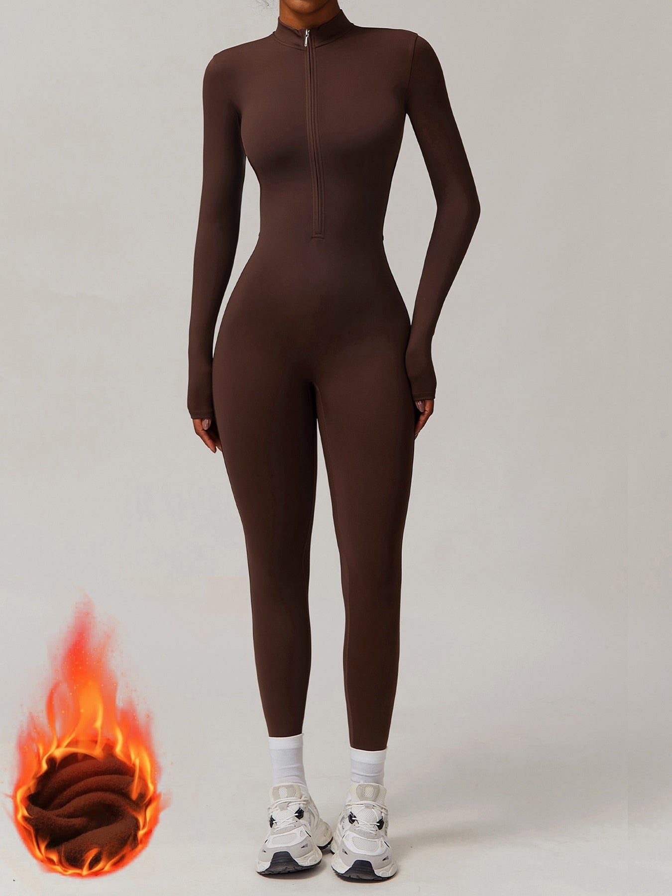 SculptWarm Fleece-Lined Winter Yoga Jumpsuit