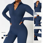 SculptWarm Fleece-Lined Winter Yoga Jumpsuit