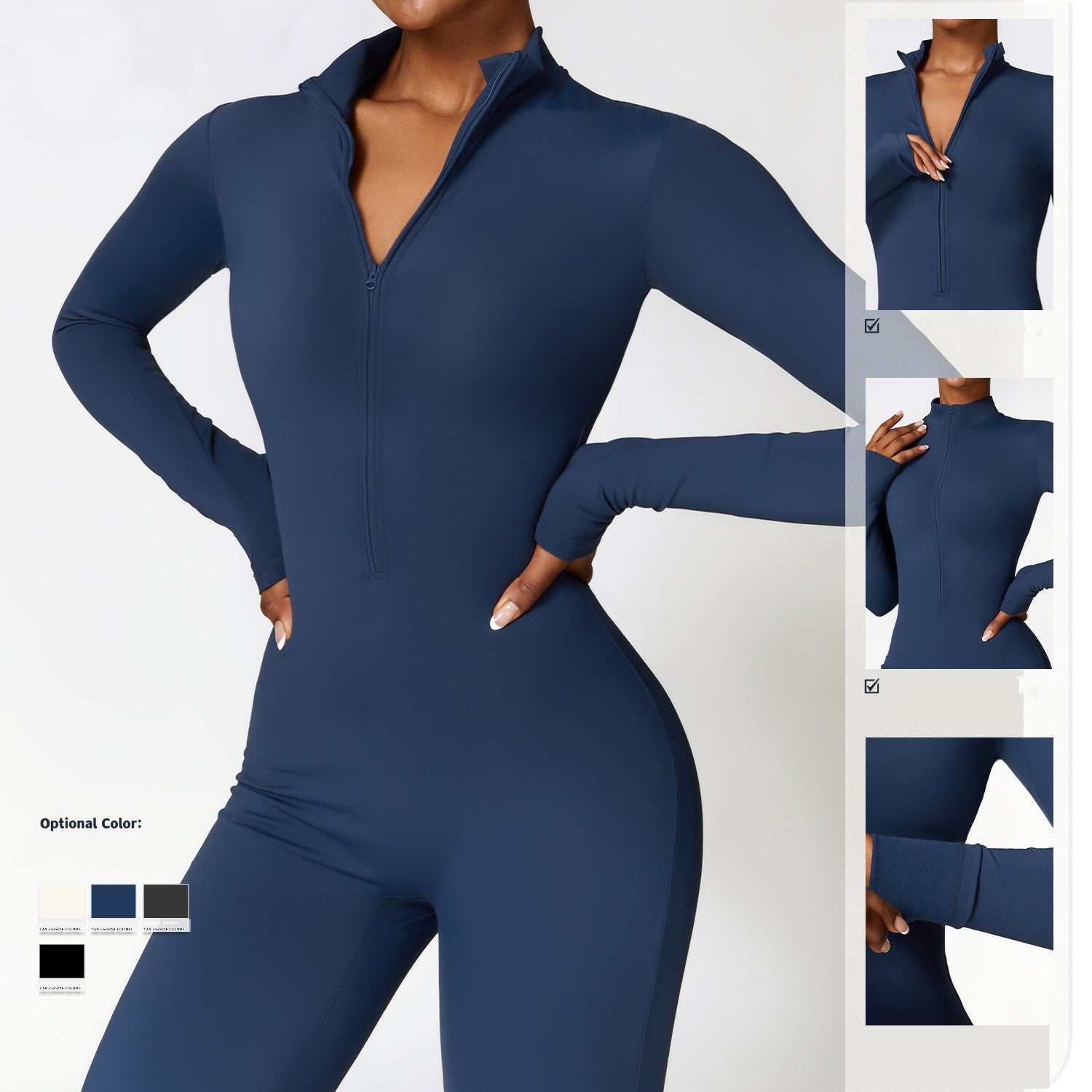 SculptWarm Fleece-Lined Winter Yoga Jumpsuit