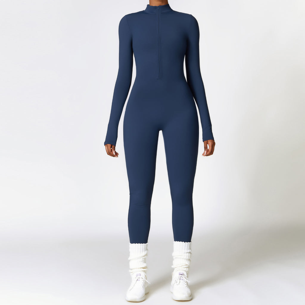 SculptWarm Fleece-Lined Winter Yoga Jumpsuit