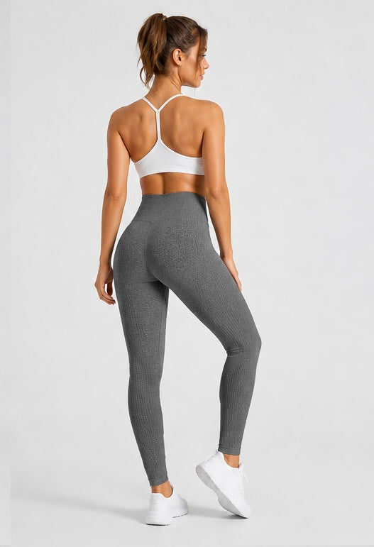 Seamless Jacquard High-Waist Gym Pants