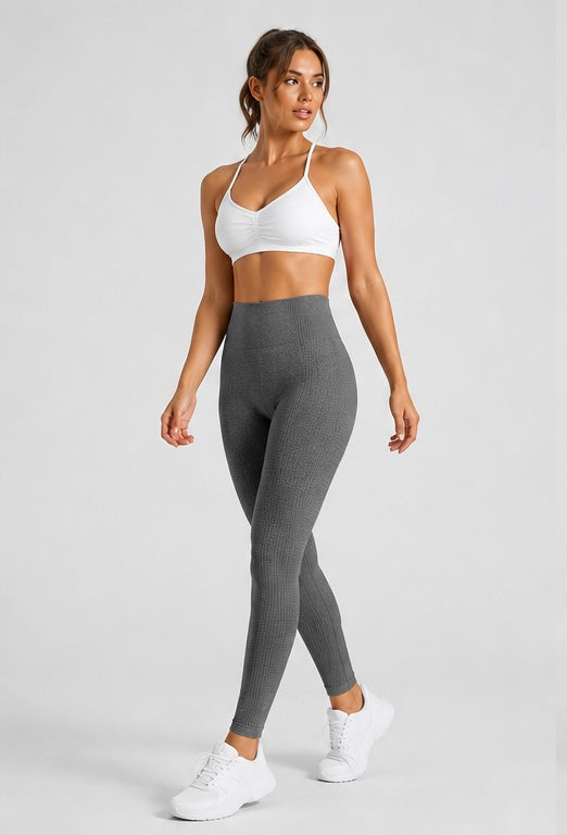 Seamless Jacquard High-Waist Gym Pants