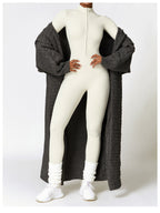 SculptWarm Fleece-Lined Winter Yoga Jumpsuit