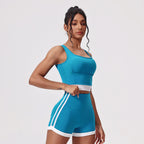 NudeFeel Sculpt Yoga Set Seamless Vest & Shorts Activewear