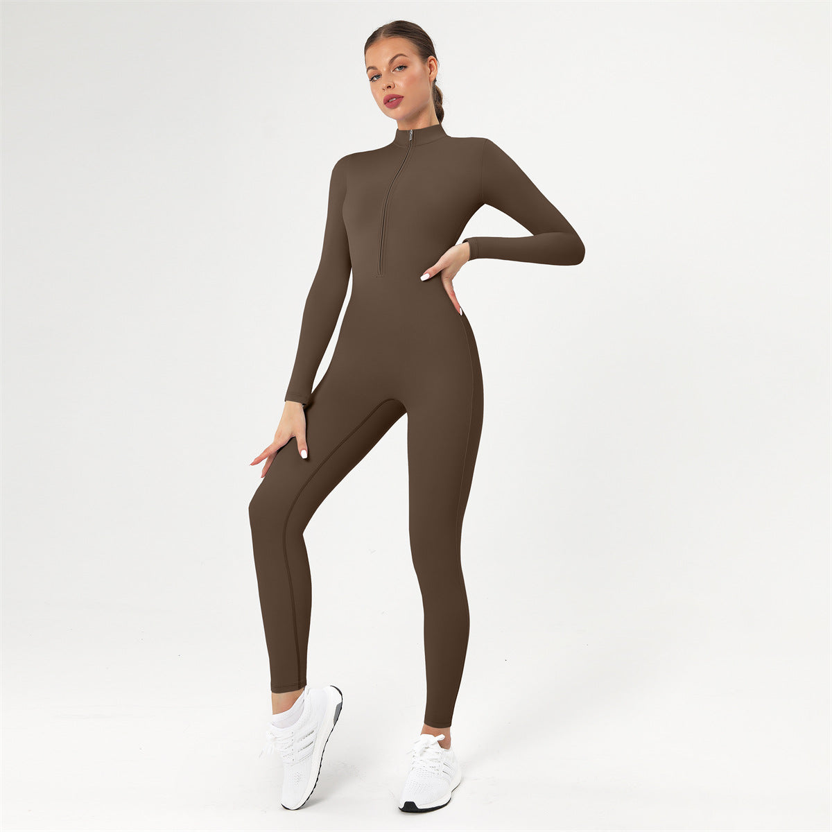 Ultra Sculpt Zipper Performance Jumpsuit